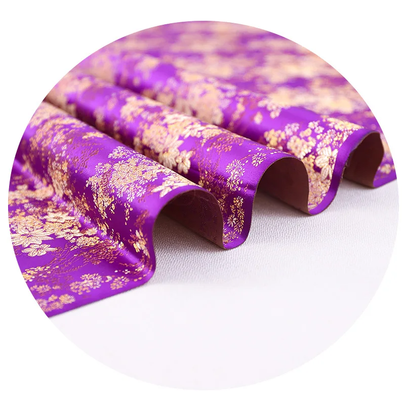 purple gold flowers satin fabric imitate silk Brocade Fabric Damask Jacquard Apparel Costume Upholstery Furnishing tissu 72*50cm
purple gold flowers satin fabric imitate silk Brocade Fabric Damask Jacquard Apparel Costume Upholstery Furnishing tissu 72*50cm