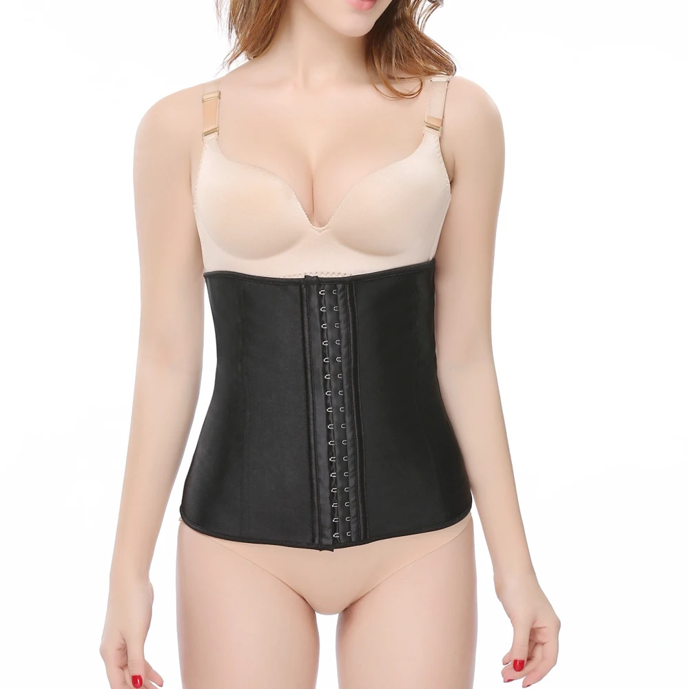 Black 3 Rows Hooks Latex Waist Cincher Perfect Body Shaper Corset Steel Bone Hot Slimming Plus Size Girdle Tummy Shaper Women
Black 3 Rows Hooks Latex Waist Cincher Perfect Body Shaper Corset Steel Bone Hot Slimming Plus Size Girdle Tummy Shaper Women