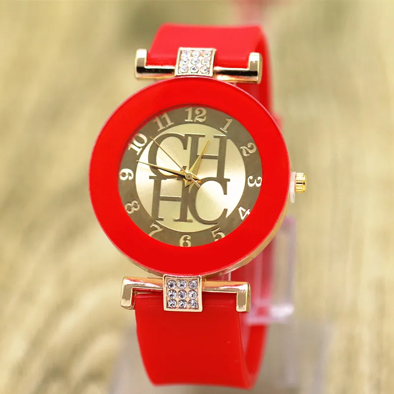 

Relogio Feminino New Fashion Brand Gold Geneva sport Quartz Watch Women dress casual Crystal Silicone Watches kobiet zegarka
