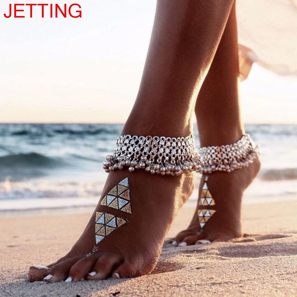 1 Pc Sexy Vintage Silver Anklet Chain Lots Bell Beads Ankle Bracelet Foot Jewelry For Women Barefoot Sandal
1 Pc Sexy Vintage Silver Anklet Chain Lots Bell Beads Ankle Bracelet Foot Jewelry For Women Barefoot Sandal