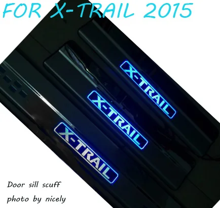 Door sill scuff threshold plate Illuminate LED Car Styling Accessories Sticker for Nissan x-trail x trail rogue T32 2014 2015
Door sill scuff threshold plate Illuminate LED Car Styling Accessories Sticker for Nissan x-trail x trail rogue T32 2014 2015