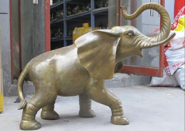 003801 33"huge China Classical Sculpture Luck animal Bronze Fu Running Elephant Statue
003801 33"huge China Classical Sculpture Luck animal Bronze Fu Running Elephant Statue