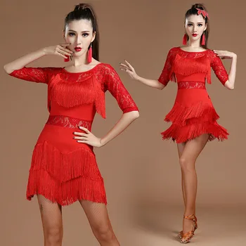 New Latin Dance Dress Women Costumes Sexy Lace Tassels Social Dance Dress Ballroom Dance Competition Suit Dresses
New Latin Dance Dress Women Costumes Sexy Lace Tassels Social Dance Dress Ballroom Dance Competition Suit Dresses