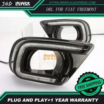 Case for Fiat freemont 2014 2015 2016 Super Brightness Waterproof ABS Car DRL 12V LED Daytime Running Light Daylight