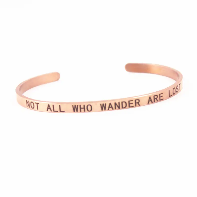 NOT ALL WHO WANDER ARE LOST Open Cuff Bracelets For Women&Men Stainless Steel Bangles With Inspirational Quote Best Gifts
NOT ALL WHO WANDER ARE LOST Open Cuff Bracelets For Women&Men Stainless Steel Bangles With Inspirational Quote Best Gifts