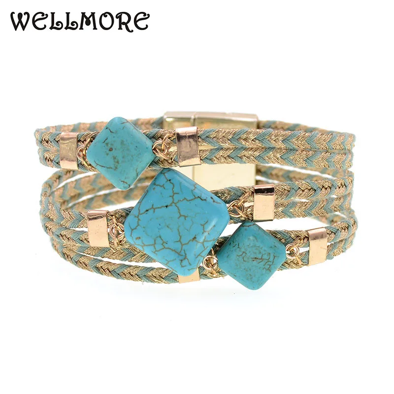 WELLMORE women bracelets natural stone bohemia cotton charm bracelets for women fashion jewelry wholesale drop shipping
WELLMORE women bracelets natural stone bohemia cotton charm bracelets for women fashion jewelry wholesale drop shipping