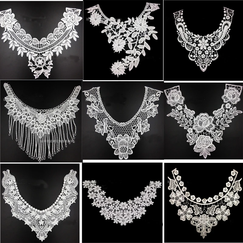 2Pcs/Set White Craft Polyester Flower Embroidery Decorated Lace Neckline Collar Applique Trims Venise Patches Gift
2Pcs/Set White Craft Polyester Flower Embroidery Decorated Lace Neckline Collar Applique Trims Venise Patches Gift