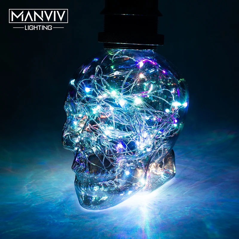 Led RGB String Light Skull Copper Wire Lamp 110V 220V E27 1.8W Halloween Christmas Decoration E27 Leds Bulb For Home Bar Cafe 
Led RGB String Light Skull Copper Wire Lamp 110V 220V E27 1.8W Halloween Christmas Decoration E27 Leds Bulb For Home Bar Cafe