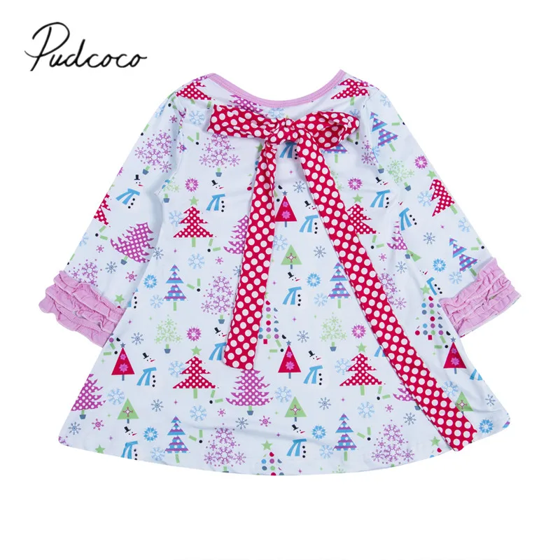 2018 Brand New Infant Kid Baby Girl Xmas Party Dress Long Sleeve Print Back Bowknot Colorful Santa Tree Dress Autumn Dress 0-3Y
2018 Brand New Infant Kid Baby Girl Xmas Party Dress Long Sleeve Print Back Bowknot Colorful Santa Tree Dress Autumn Dress 0-3Y