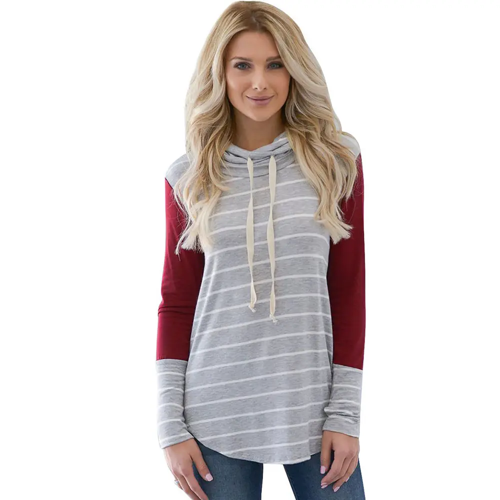 Stripe-T-Shirt-Women-Clothes-Streetwear-Autumn-Casual-Tops-Loose-Pile-Collar-Drawstring-Long-Sleeve-Tee-Shirt-Femme-Vetements-(5)