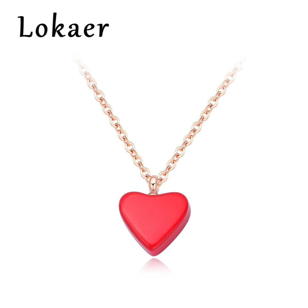 Lokaer Cute Beautiful Teens Lady Women Red Heart Necklaces & Pendants Link Chain Fashion Jewelry Rose Gold color
Lokaer Cute Beautiful Teens Lady Women Red Heart Necklaces & Pendants Link Chain Fashion Jewelry Rose Gold color