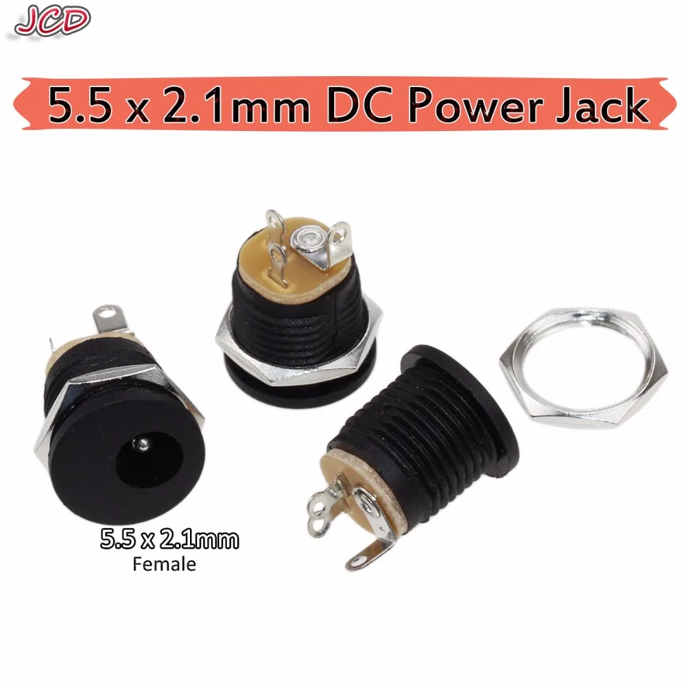 JCD 5.5-2.1 / 5.5 x 2.1mm DC Power Socket/ DC Connector Panel Mounting 2.1mm x 5.5mm Female Socket Panel Mount Jack DC Adapter
JCD 5.5-2.1 / 5.5 x 2.1mm DC Power Socket/ DC Connector Panel Mounting 2.1mm x 5.5mm Female Socket Panel Mount Jack DC Adapter