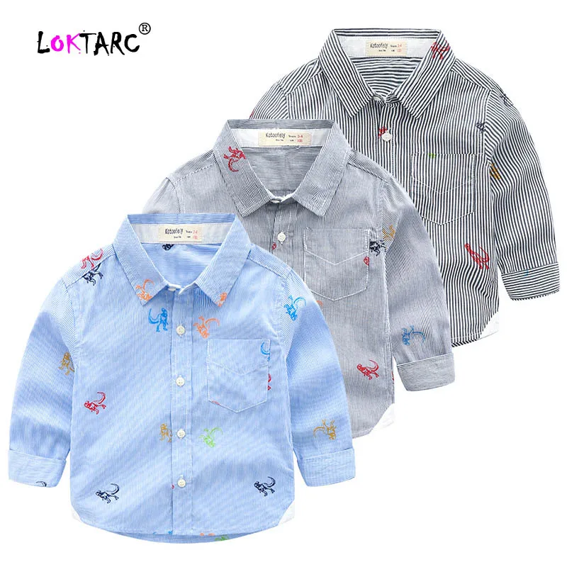 LOKTARC 2019 Toddler Boy Kids Tops Cute Dinosaur Stripe Printed Shirts for Boys Children Long Sleeve Cotton Casual Blouse Shirt
LOKTARC 2019 Toddler Boy Kids Tops Cute Dinosaur Stripe Printed Shirts for Boys Children Long Sleeve Cotton Casual Blouse Shirt