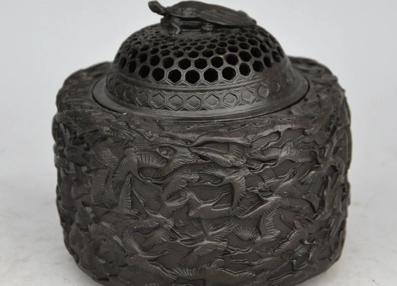 china bronze Aviary Hundred crane bird turtle lucky statue incense burner Censer
china bronze Aviary Hundred crane bird turtle lucky statue incense burner Censer