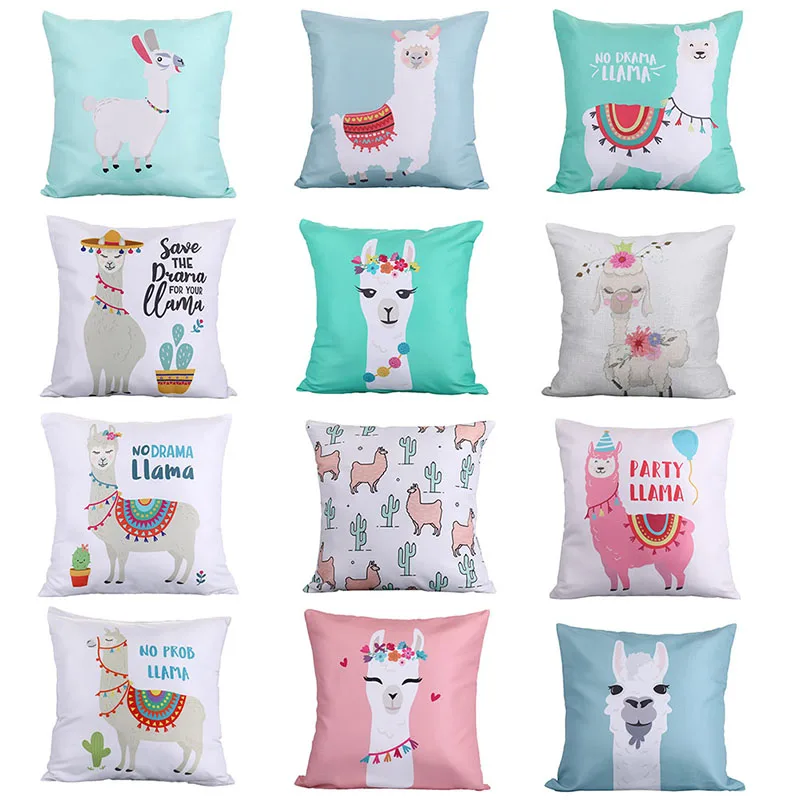 Sofa/Chair/Living Room Animal Alpaca Flower Cushion Cover Cactus Party Llama Pillow Case Tropical Throw Pillow Case For45cm
Sofa/Chair/Living Room Animal Alpaca Flower Cushion Cover Cactus Party Llama Pillow Case Tropical Throw Pillow Case For45cm