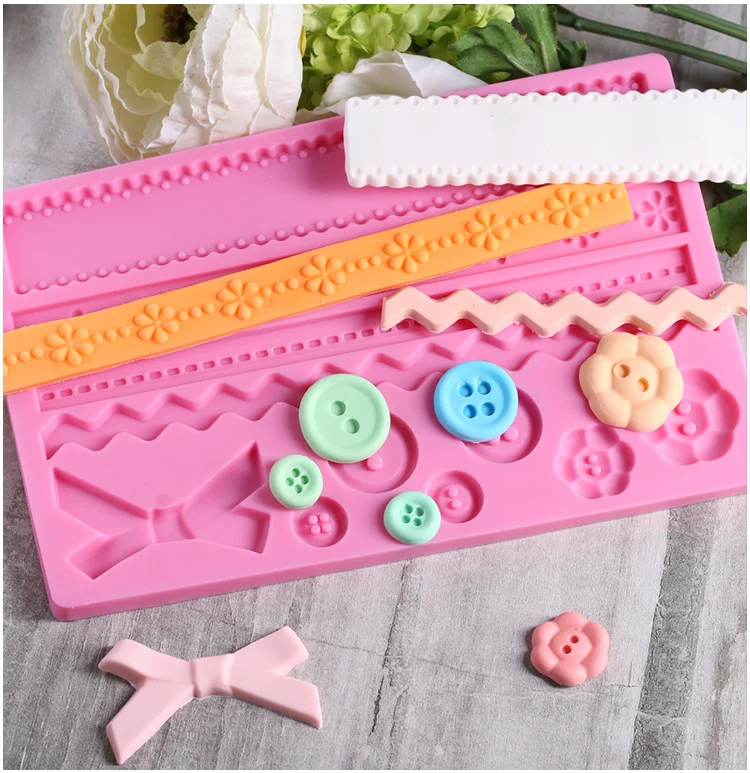 Buttons lace Shape Press Silicone Cake Mold, Bakeware Mould For Paste Chocolate Embossing Die Fondant Cake Decoration Tools
Buttons lace Shape Press Silicone Cake Mold, Bakeware Mould For Paste Chocolate Embossing Die Fondant Cake Decoration Tools
