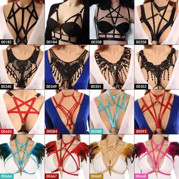 Plus Size Harnes Bra Crop Top Women Strappy Pentagram Breast Belt Pastel Goth Punk Elastic Lace Underwear See Through Rave Wear
Plus Size Harnes Bra Crop Top Women Strappy Pentagram Breast Belt Pastel Goth Punk Elastic Lace Underwear See Through Rave Wear