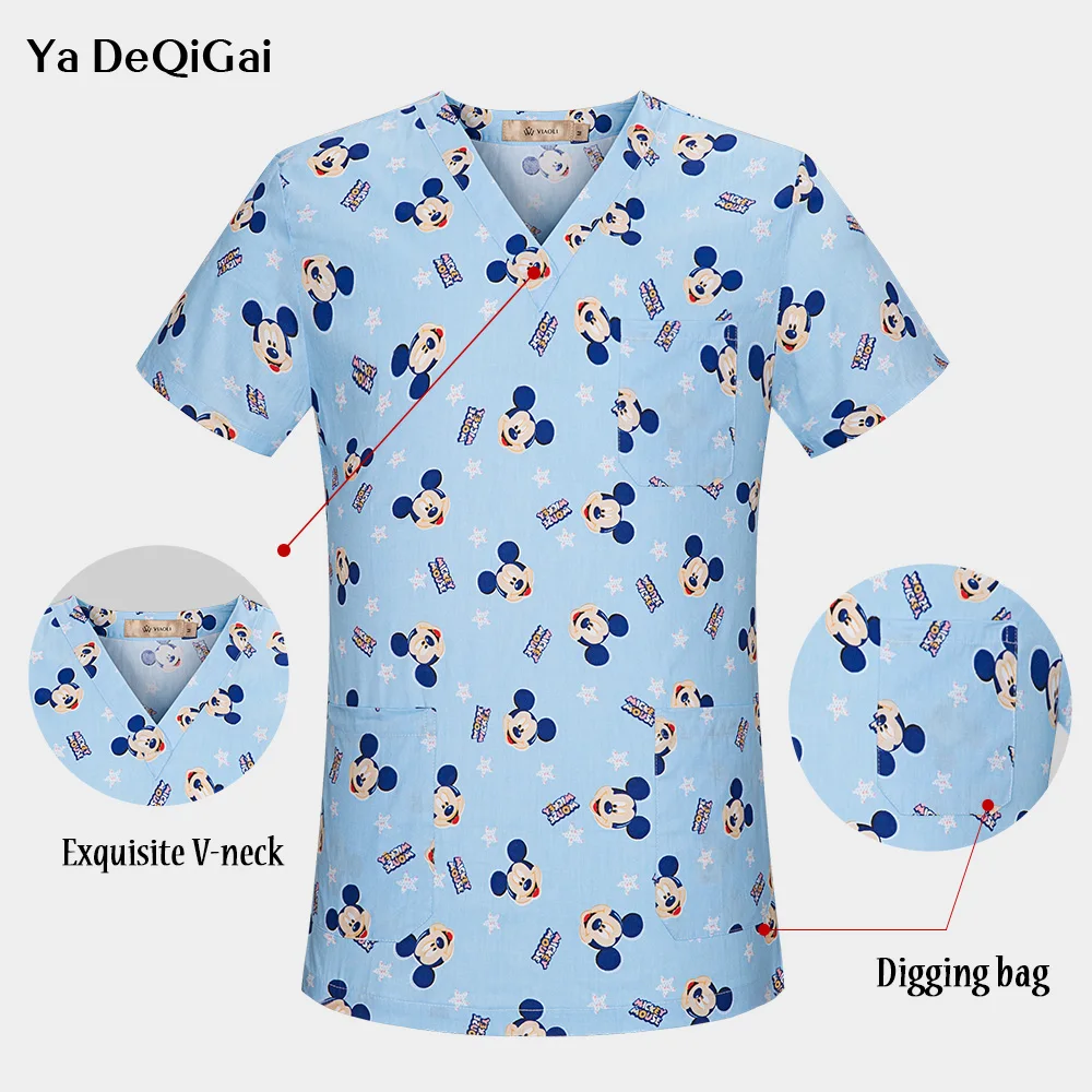 High quality Hospital Nurse Scrub Tops Breathable mickey Printing clothes Surgical Medical Uniforms For Women and men wholesale
High quality Hospital Nurse Scrub Tops Breathable mickey Printing clothes Surgical Medical Uniforms For Women and men wholesale