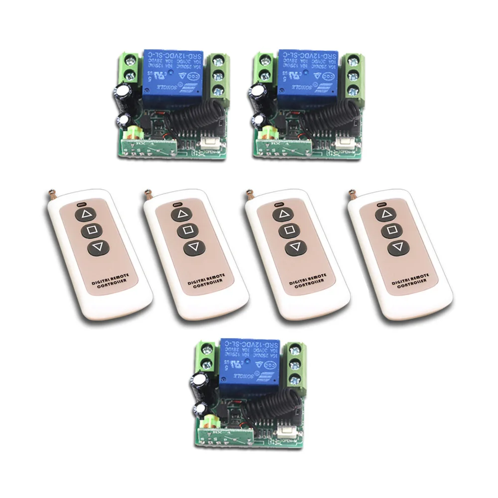 New Style DC12V Mini Wireless Remote Control Switch 4pcs Transmitter with 315/433MHz Remote Control 3pcs Receiver Safe
New Style DC12V Mini Wireless Remote Control Switch 4pcs Transmitter with 315/433MHz Remote Control 3pcs Receiver Safe