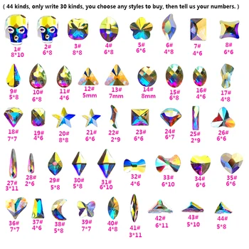 50pcs 44 Kinds 2*6mm 3*10mm Teardrop Triangle ab swarovsky rhinestones flatback Horse Eye 3D Strass Cristal Nail Art Decorations
50pcs 44 Kinds 2*6mm 3*10mm Teardrop Triangle ab swarovsky rhinestones flatback Horse Eye 3D Strass Cristal Nail Art Decorations