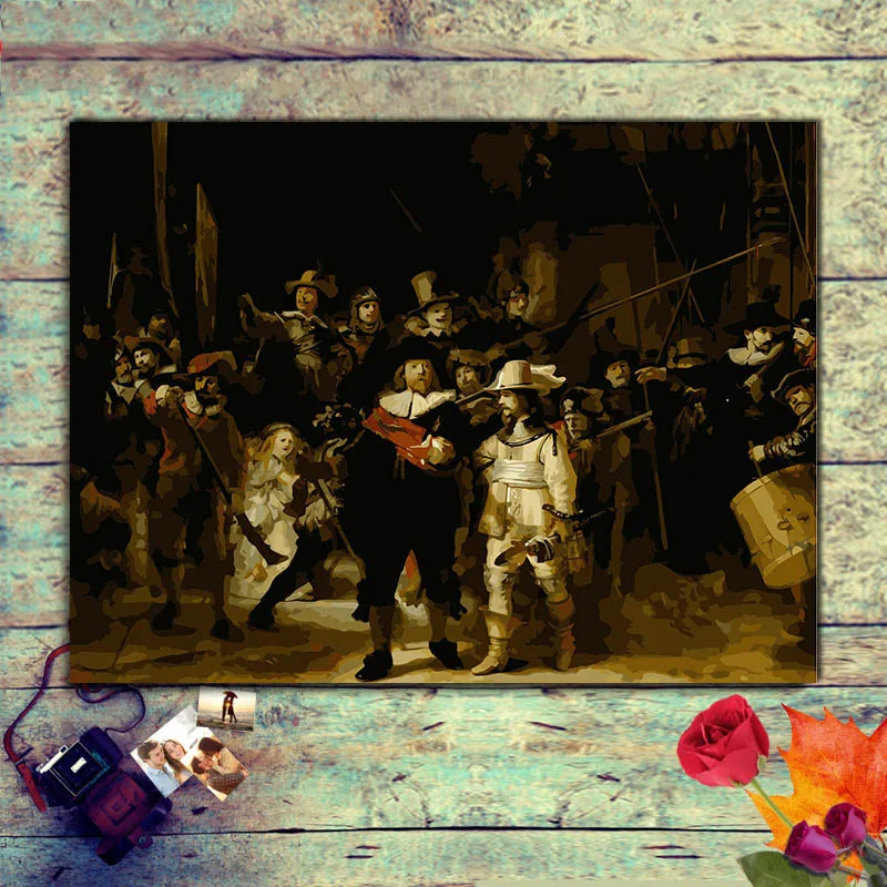 painting by numbers art paint by number Rembrandt's most famous painting: "The Night Watch, 1642"
painting by numbers art paint by number Rembrandt's most famous painting: "The Night Watch, 1642"