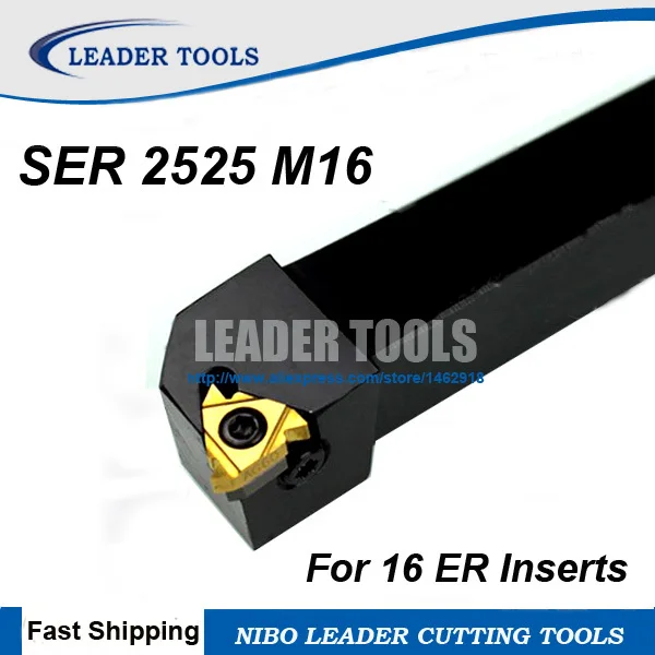 SER/L2525M16 External Threading Turning Tool, Lathe Threaded Cutting Turning Tool Holder,SER/L CNC Cutting Tool for 16ER Inserts
SER/L2525M16 External Threading Turning Tool, Lathe Threaded Cutting Turning Tool Holder,SER/L CNC Cutting Tool for 16ER Inserts