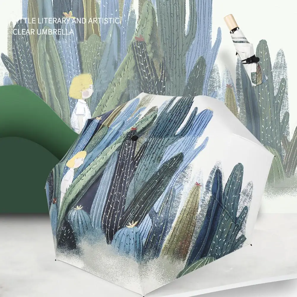 Fashion Cactus Pattern Folding Umbrella Rain Women Gift Girl Anti-UV Waterproof Portable Travel Umbrella Sun Protection Umbrella
Fashion Cactus Pattern Folding Umbrella Rain Women Gift Girl Anti-UV Waterproof Portable Travel Umbrella Sun Protection Umbrella