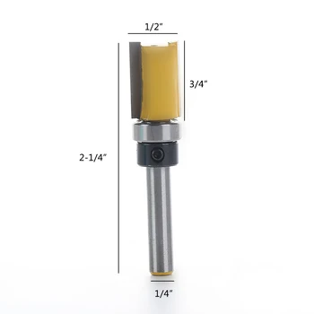 1/2 Inch Diameter Flush Trim Template Router Bit 1/4" Shank Bearing Milling Cutters For Mill Wood Woodworking Tools
1/2 Inch Diameter Flush Trim Template Router Bit 1/4" Shank Bearing Milling Cutters For Mill Wood Woodworking Tools