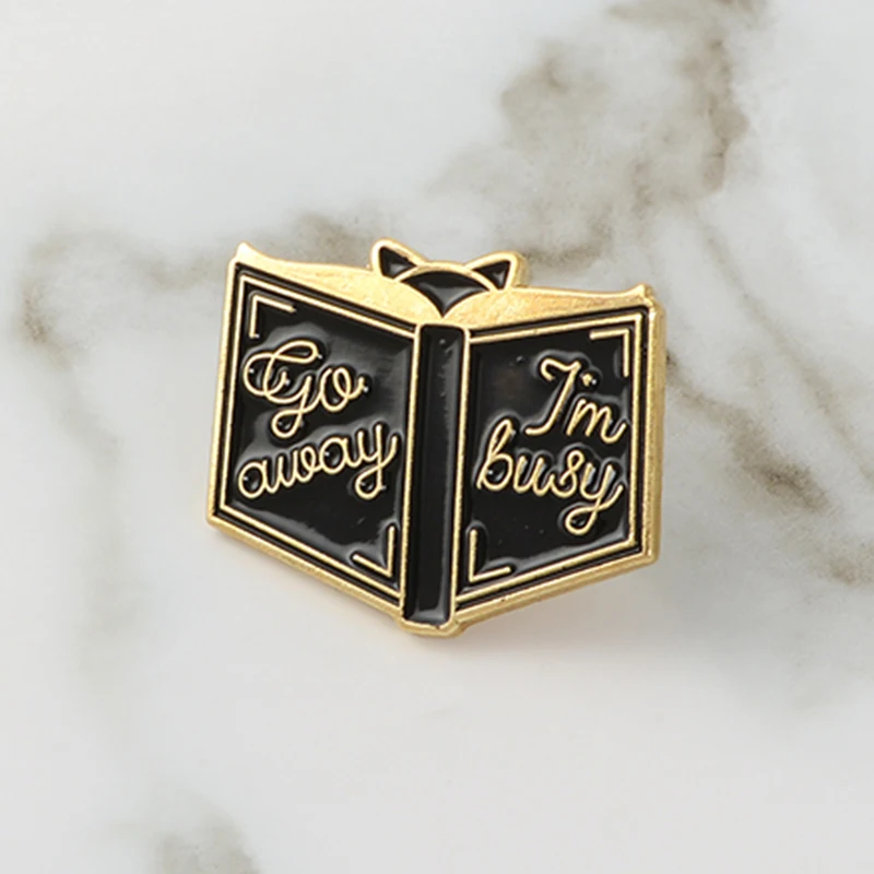 Book Story ! Go Away I'm Busy Mini Witch Black Magic Book Hard Enamel Cartoon Brooches Lapel Pins For Coat Sweater Backpack
Book Story ! Go Away I'm Busy Mini Witch Black Magic Book Hard Enamel Cartoon Brooches Lapel Pins For Coat Sweater Backpack