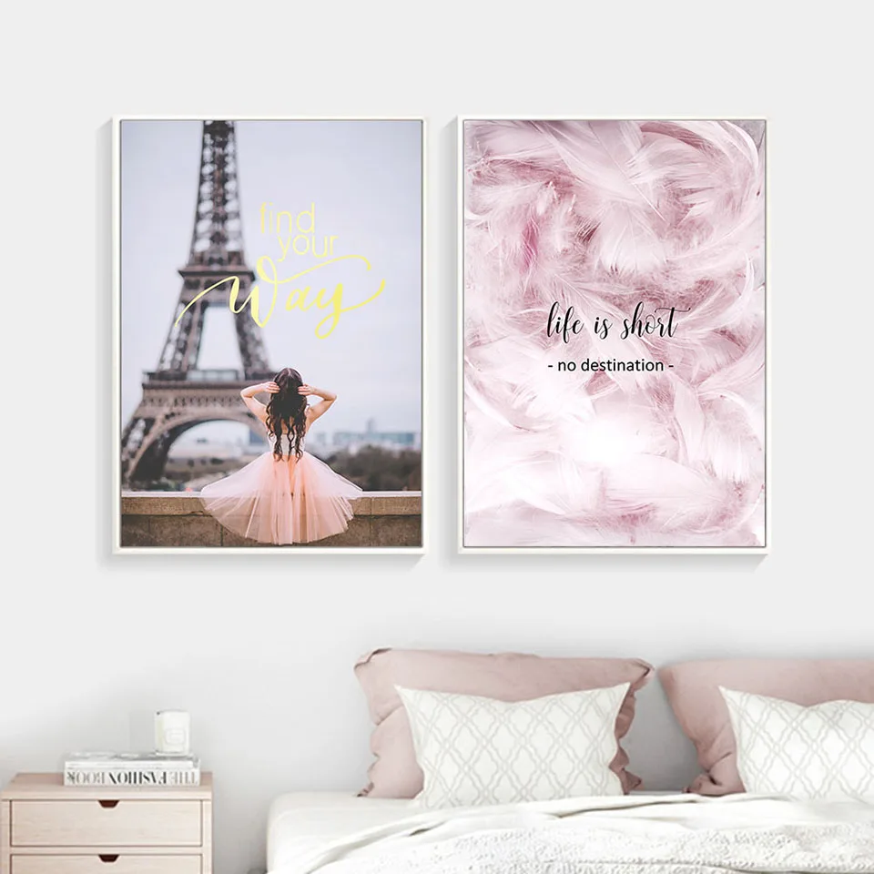 Eiffel-Tower-Girl-Wall-Art-Canvas-Fashion-Poster-Pink-City-Landscape-Print-Painting-Nordic-Decoration-Picture (2)