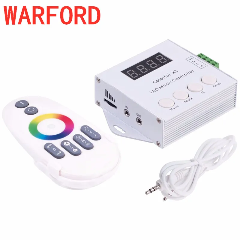 DC5V-24V X2 controller WS2812B WS2811/WS2813/USC1903 Magic LED tape digital colorful music with RF touch remote Max 1000pixels | Лампы и