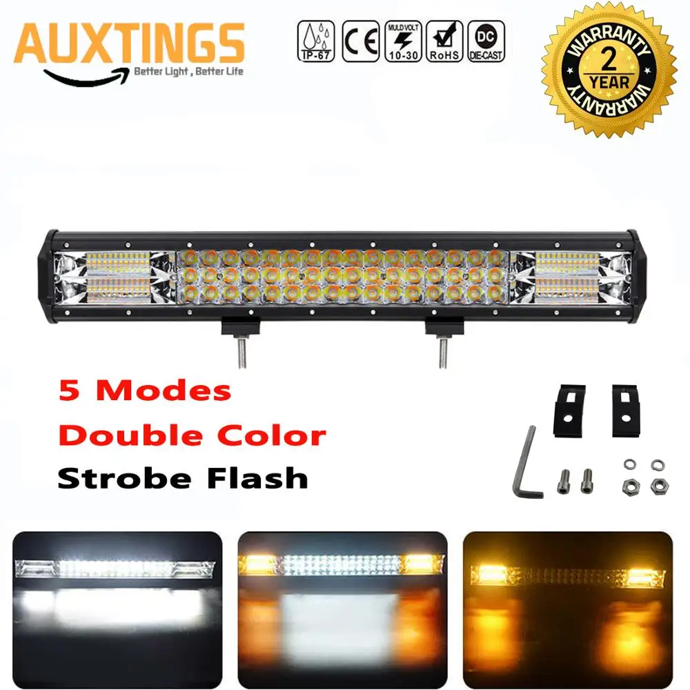 7D 20 inch 288W LED Led Light Bar 5 Modes Combo Bar Waterproof IP67 Car Boat Off Road Levels White Yellow Driving Work Light
7D 20 inch 288W LED Led Light Bar 5 Modes Combo Bar Waterproof IP67 Car Boat Off Road Levels White Yellow Driving Work Light