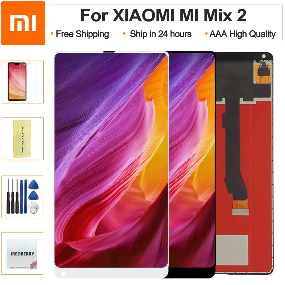 2160x1080 mix2 5.99" For Xiaomi Mix 2 Mi Mix 2 Lcd screen Display+Touch panel digitizer with frame free tools+phone brackte
2160x1080 mix2 5.99" For Xiaomi Mix 2 Mi Mix 2 Lcd screen Display+Touch panel digitizer with frame free tools+phone brackte