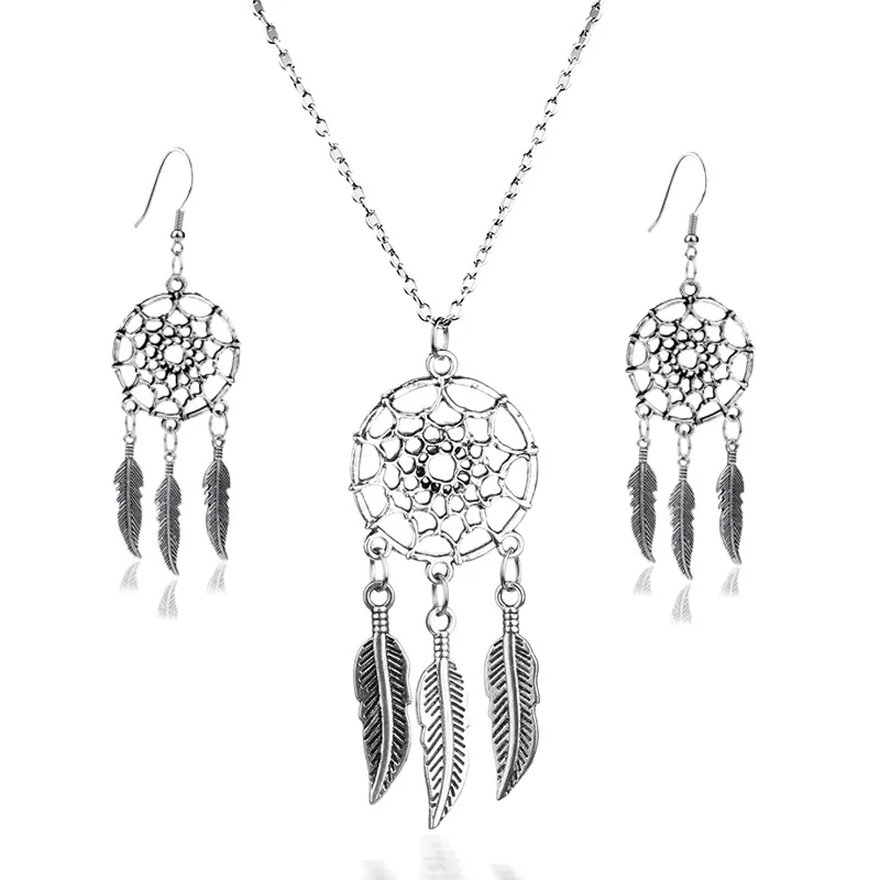 Dreamlikelin Fashion Jewelry Dream Catcher Vintage Silver Long Tassel Pendant Necklace Drop Earrings Statement Jewelry Set Gift
Dreamlikelin Fashion Jewelry Dream Catcher Vintage Silver Long Tassel Pendant Necklace Drop Earrings Statement Jewelry Set Gift