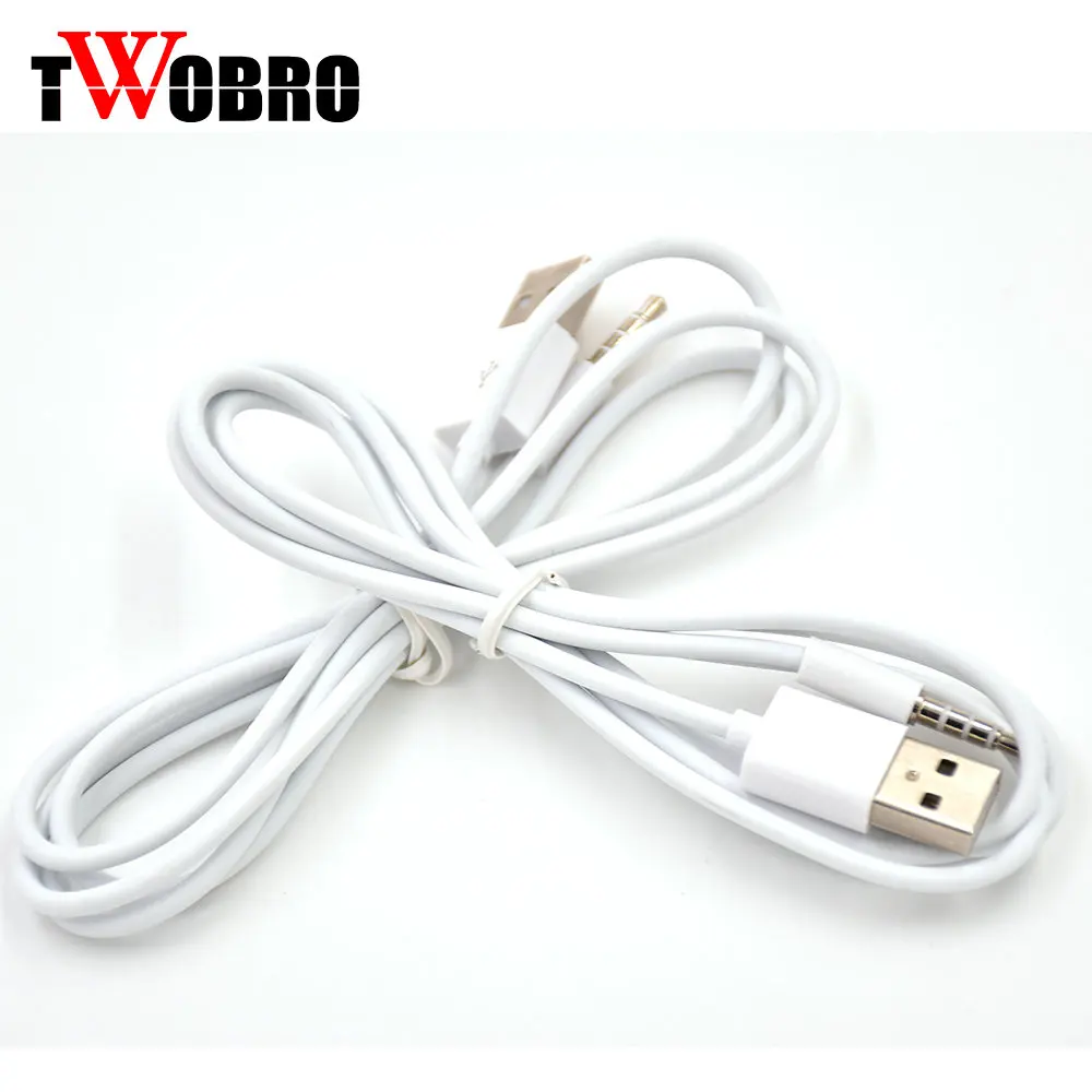 Новый высококачественный портативный аудиоразъем AUX 3 5 мм штекер USB 2 0 Мужской