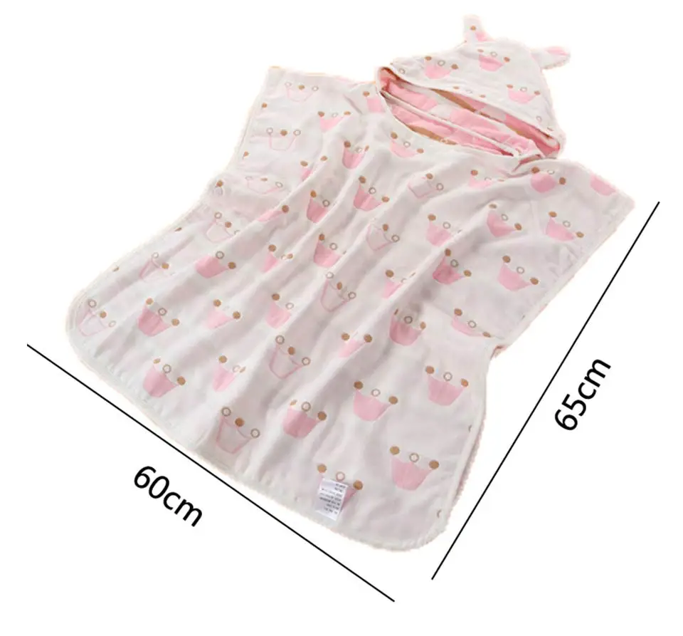 Baby Towel 4 Layers Gauze Towel Cap Cloak A Class Hooded Toddler Infant Bathrobe Cloth Embroidered Cotton Newborn Baby Towels Baby Towel 4 Layers Gauze Towel Cap Cloak A Class Hooded Toddler Infant Bathrobe Cloth Embroidered Cotton Newborn Baby Towels
