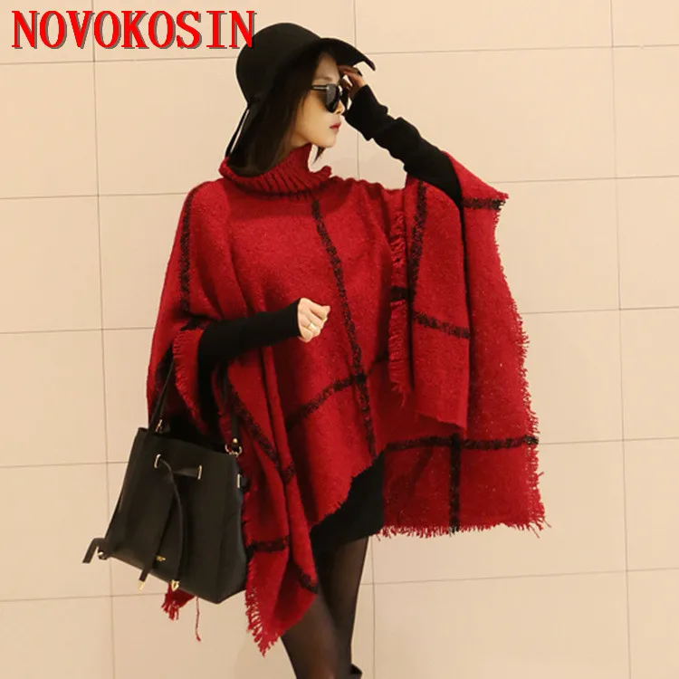 SC149 2018 Autumn Fashion Out Street Loose Sweater with Tassels 8 Colors Knitted Poncho Casual Bat Sleeves Plaid Pullovers
SC149 2018 Autumn Fashion Out Street Loose Sweater with Tassels 8 Colors Knitted Poncho Casual Bat Sleeves Plaid Pullovers