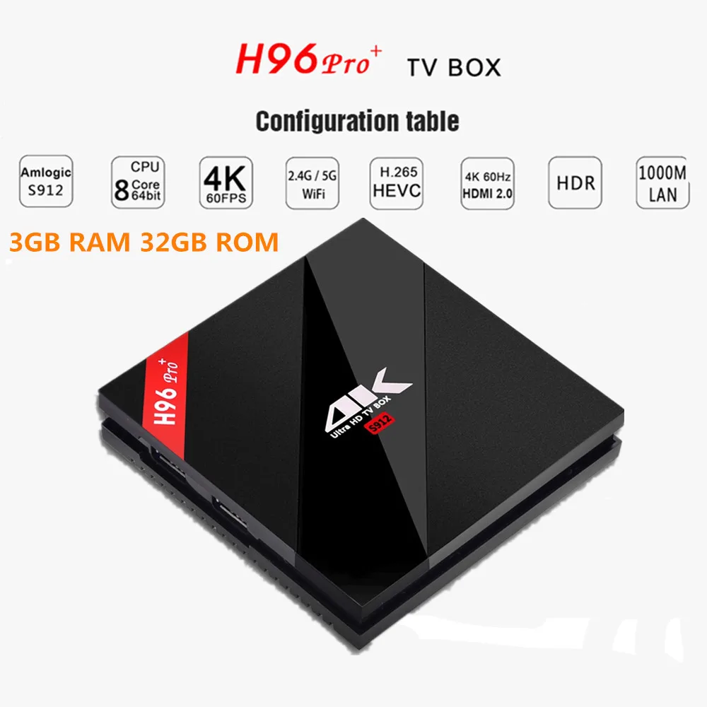 Alfawise Android 7.1 TV Box Amlogic S912 3GB RAM 32GB ROM 2.4G/5G WiFi Bluetooth4.1 H.265 4K 64Bit 4K HD Set Top Box
Alfawise Android 7.1 TV Box Amlogic S912 3GB RAM 32GB ROM 2.4G/5G WiFi Bluetooth4.1 H.265 4K 64Bit 4K HD Set Top Box