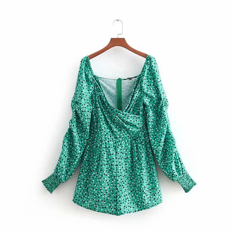 2019 women fashion pleated lantern sleeve floral print playsuits ladies cross v neck casual slim bohemian siamese pants DS1781
2019 women fashion pleated lantern sleeve floral print playsuits ladies cross v neck casual slim bohemian siamese pants DS1781
