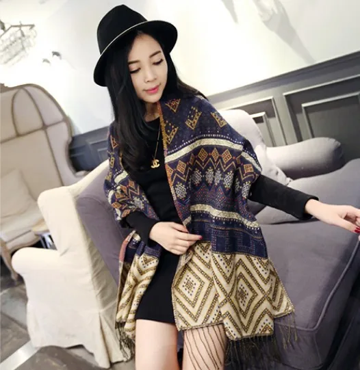 Women Brand Luxury 2015 Knitting Newest Women's Autumn Winter Fashion Gold National Wind Tassel Famale Scarves Wraps 185*70
Women Brand Luxury 2015 Knitting Newest Women's Autumn Winter Fashion Gold National Wind Tassel Famale Scarves Wraps 185*70