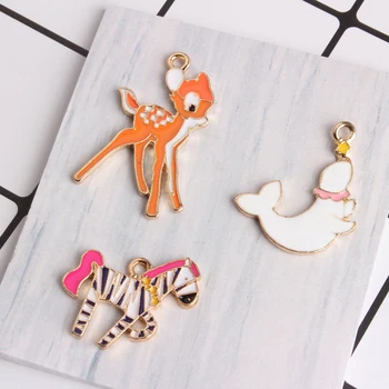 10pcs Drop Oil Animals Enamel Charms Deer Zebra Seal Alloy Pendant Floating Earrings Bracelets DIY Jewelry Finding Craft YZ485
10pcs Drop Oil Animals Enamel Charms Deer Zebra Seal Alloy Pendant Floating Earrings Bracelets DIY Jewelry Finding Craft YZ485