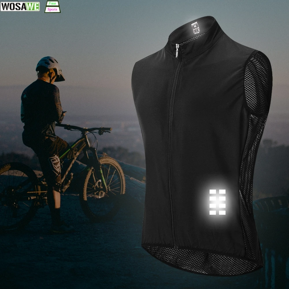WOSAWE Cycling Reflective Vest Windproof Breathable Mesh Fabric Summer mtb Motocross Racing Vest Bicycle MTB Clothing
WOSAWE Cycling Reflective Vest Windproof Breathable Mesh Fabric Summer mtb Motocross Racing Vest Bicycle MTB Clothing
