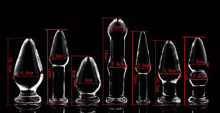 1Pc Glass Anal Butt Plugs Crystal Dildos Beads Ball Erotic Stimulator Fake Penis Female Masturbate Sex Toys for Couples 18