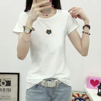 Big Size Women T-shirt Tops 2017 Spring Summer Embroidery Cotton T Shirt Slim Basic Undershirt O-neck Long-sleeved Female Tees 
Big Size Women T-shirt Tops 2017 Spring Summer Embroidery Cotton T Shirt Slim Basic Undershirt O-neck Long-sleeved Female Tees