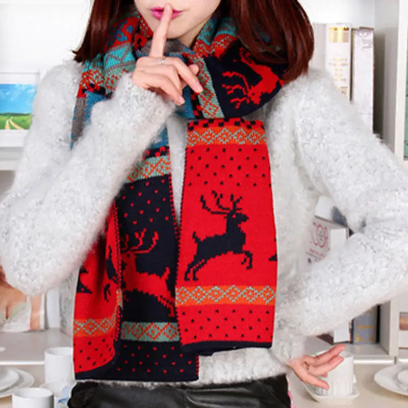 2017 Christmas Scarves Fashion Women Girl Warm Christmas Deer Tree Pattern Slit Wool Blend Shawls Scarf Autumn Winter Xmas Gift
2017 Christmas Scarves Fashion Women Girl Warm Christmas Deer Tree Pattern Slit Wool Blend Shawls Scarf Autumn Winter Xmas Gift