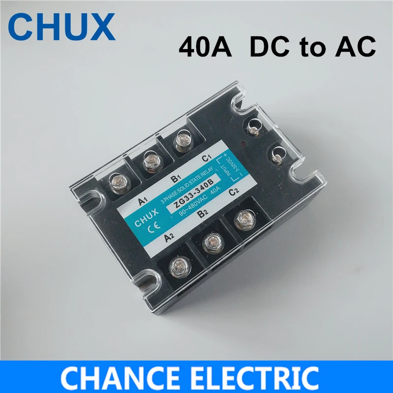 Solid State Relay 40A Relay Module DC Control AC Three Phase Solid State Relay SSR 40A Relay SSR40 DA (ZG33-340B)
Solid State Relay 40A Relay Module DC Control AC Three Phase Solid State Relay SSR 40A Relay SSR40 DA (ZG33-340B)