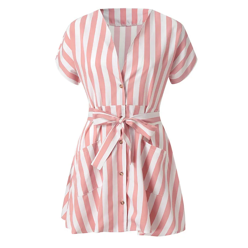 Fashion Summer Dresses Women Casual Striped Short Sleeve V Neck Pockets Above Knee Mini Dress Party Sundress z0221
Fashion Summer Dresses Women Casual Striped Short Sleeve V Neck Pockets Above Knee Mini Dress Party Sundress z0221
