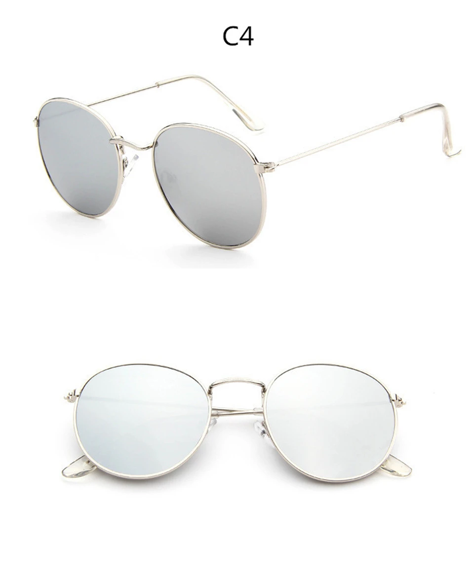 2018 Luxury Mirror Sunglasses WomenMen Brand Designer Glasses Lady Round Sun Glasses Beat Oculos De Sol Gafas (5)