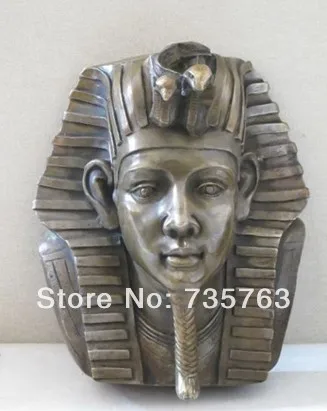 00497 15"comely Bronze ART statue KING TUT OF EGYPT King Tutankhamen head Wall Hanging
00497 15"comely Bronze ART statue KING TUT OF EGYPT King Tutankhamen head Wall Hanging