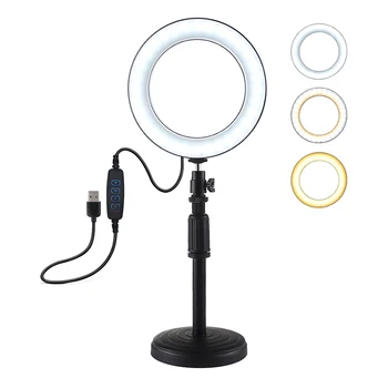 16cm LED Selfie Ring Light Youtube Video Live 3200-6500k Photo Studio Light With Table Holder USB Plug Photography Ring Light
16cm LED Selfie Ring Light Youtube Video Live 3200-6500k Photo Studio Light With Table Holder USB Plug Photography Ring Light